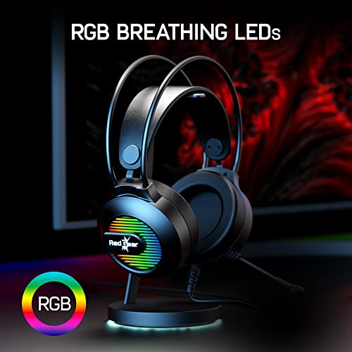 Redgear Shadow Helm Gaming Wired Over Ear Headset with Mic with 50Mm Drivers, Superior Fit, Vox Technology and Multi-Purpose Audio Jack (Black)