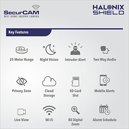 Halonix SecurCAM Wireless 3MP 3K Pro HD Wi-Fi Smart Home Security Dome Camera