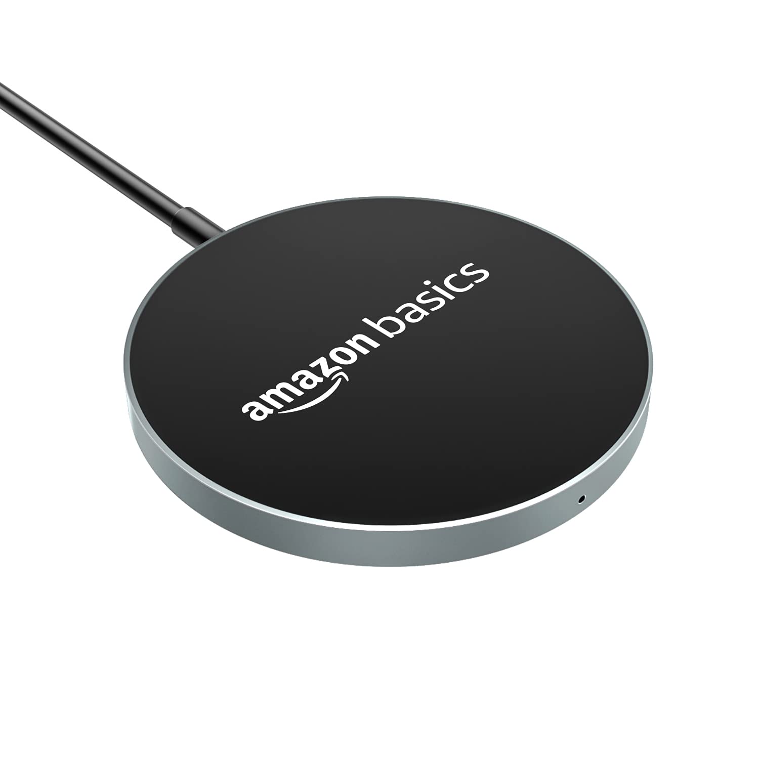 AmazonBasics Magnetic Wireless Charger 15W Fast Charging Circular Pad Compatible with iPhone 