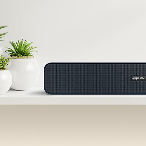 amazon basics Bluetooth Speaker 5.3 Soundbar with 16W RMS, 2000mAh Battery, Upto 19 Hrs Playtime Aux/USB Port (Black)