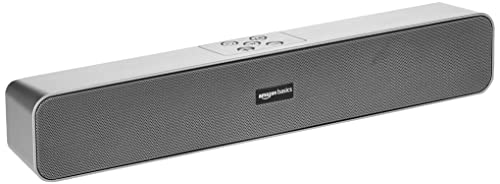 Amazon Basics Bluetooth Speaker 5.0 Soundbar with 16W RMS, 2000mAh Battery, Upto 19 Hrs Playtime Aux/USB Port (Grey)