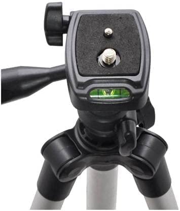 TRIPOD-3110 Portable Camera Tripod with Three-Dimensional Head and Quick Release Plate for All Cameras & Mobile, Best for Making Videos Silver Black