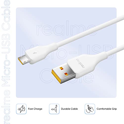 realme 10W Fast Charging Micro-USB Cable White