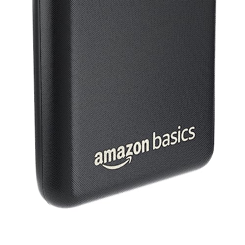 amazon basics 10000mAh 12W Lithium-Polymer Power Bank Dual Input, Dual Output Black