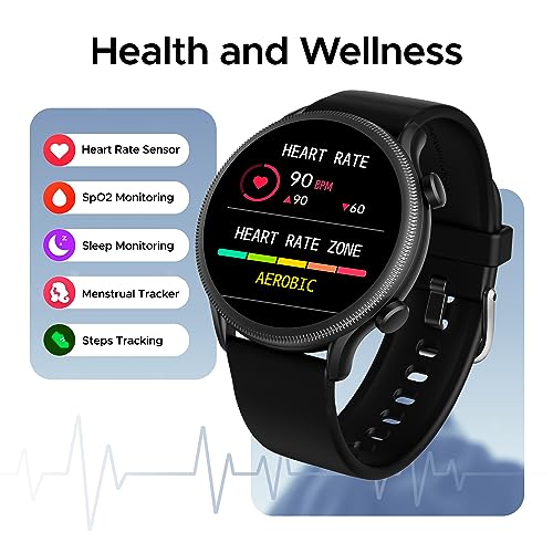 boAt Flash Plus Smart Watch with 1.39 Inch HD Display, Bluetooth Calling, 100+ Sports Mode, AI Voice Assistant Active Black