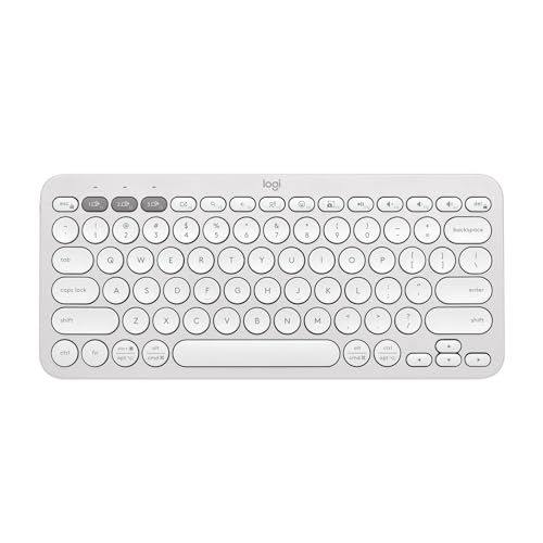 Logitech Pebble Keys 2 K380s, Multi-Device Bluetooth Wireless Keyboard Tonal White