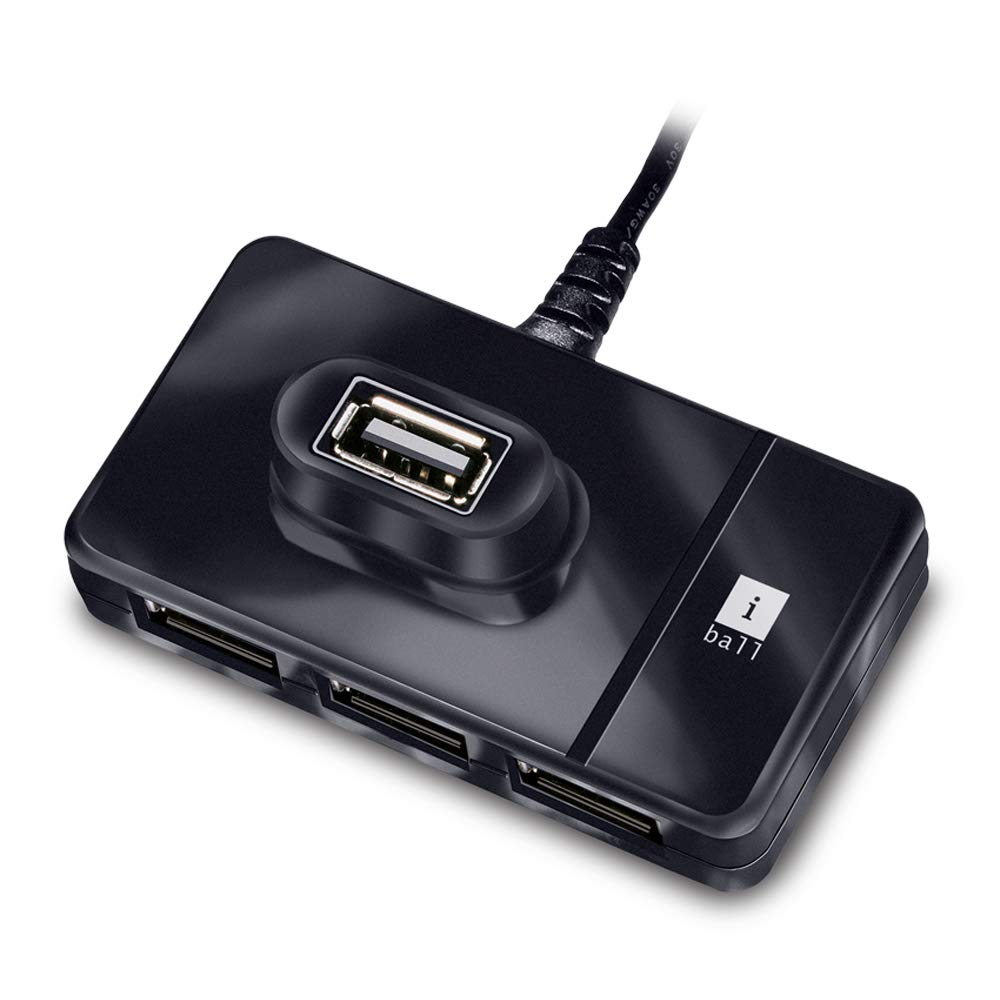 iBall Piano 423 4 Port USB Hub (Black)