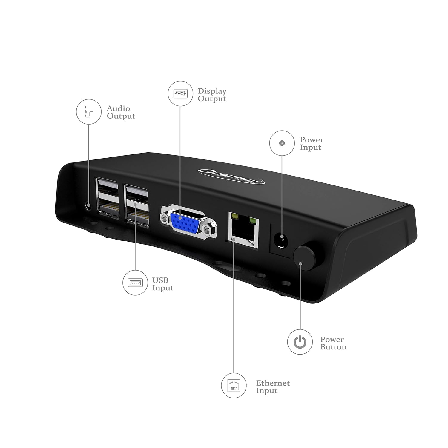 Quantum QHM6056B Thin Client with 1 GHz Dual-Core (A7) Processor, 512 MB RAM with 4GB ROM  