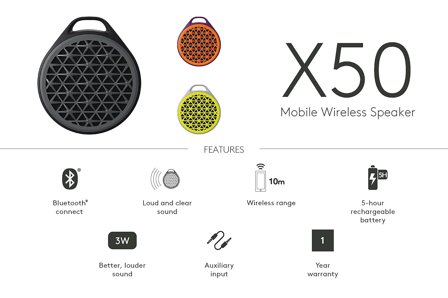 Logitech X50 Wireless Speakers (Black/Grey)