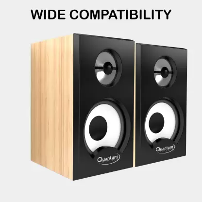 QUANTUM QHM636 6 W Portable Laptop/Desktop Speaker  (Brown & Black, 2.0 Channel)