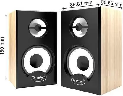 QUANTUM QHM636 6 W Portable Laptop/Desktop Speaker  (Brown & Black, 2.0 Channel)