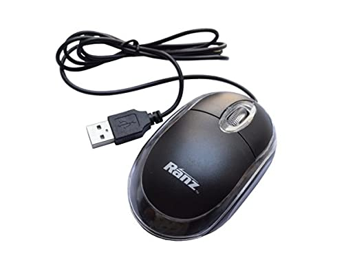 Ranz RZ 001 Ultra Design Optical Technology Mousey Wired Optical Mouse  (USB 3.0, Black)