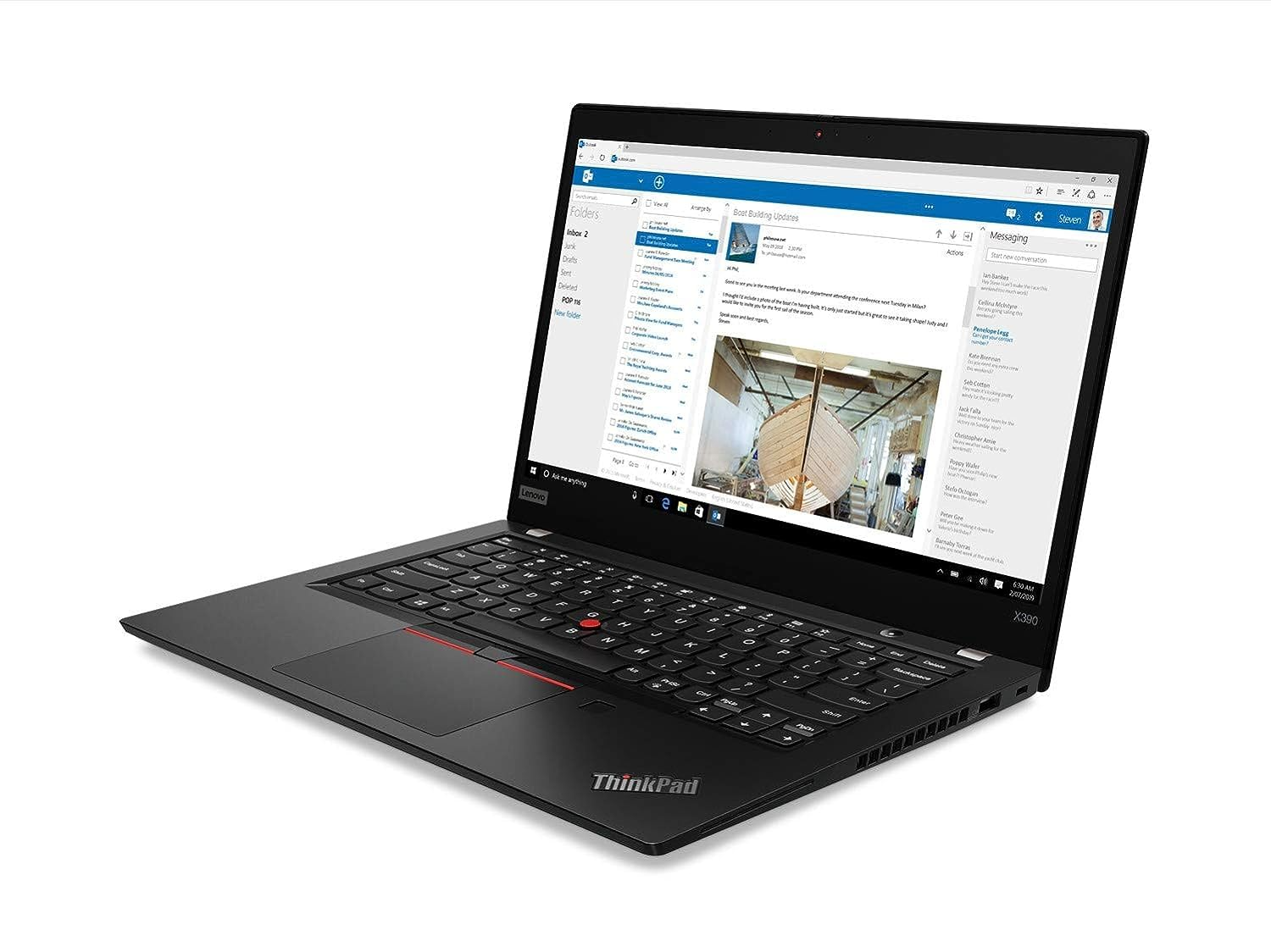 Lenovo ThinkPad x390 Intel Core i5 8th Gen 8265U 13.3 inch (16 GB 512 GB SSD Windows 10 Pro Laptop Black Refurbished 