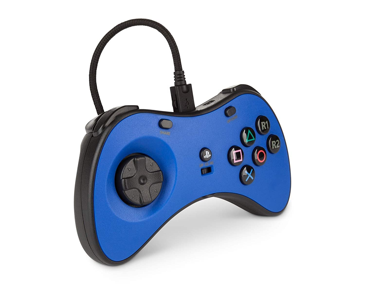 PowerA FUSION Wired FightPad Gaming Controller for Nintendo Switch,Blue (Officially Licensed)