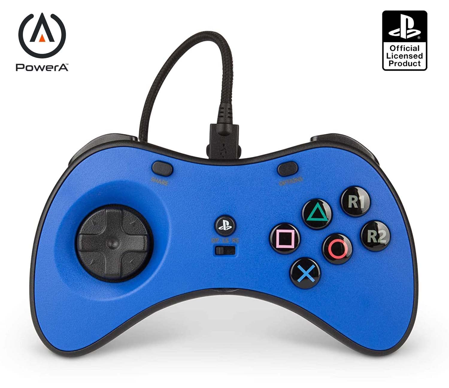 PowerA FUSION Wired FightPad Gaming Controller for Nintendo Switch,Blue (Officially Licensed)