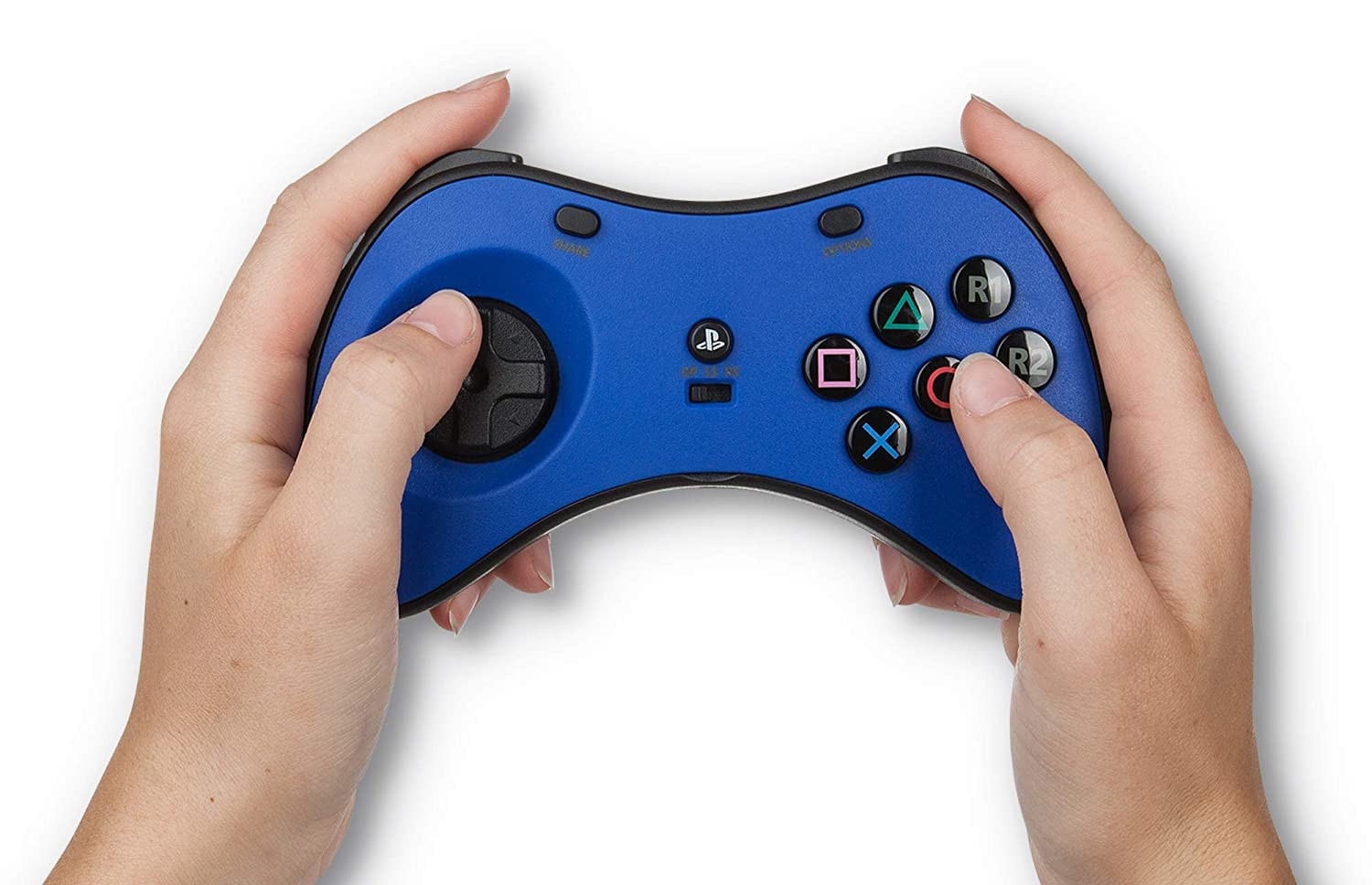 PowerA FUSION Wired FightPad Gaming Controller for Nintendo Switch,Blue (Officially Licensed)