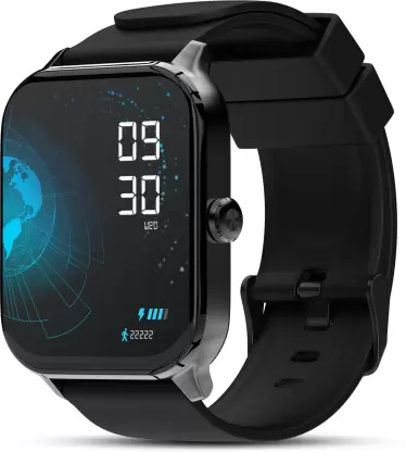 beatXP Marv 1.85 inch HD Screen Calling AI Voice Assistant Smartwatch (Electric Black Strap, Free Size)