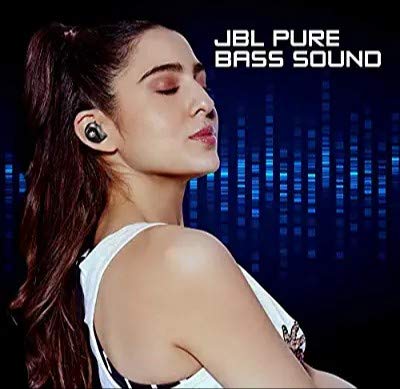 JBL C100TWS by Harman Truly Wireless Bluetooth in Ear Headphone with Mic (Black)