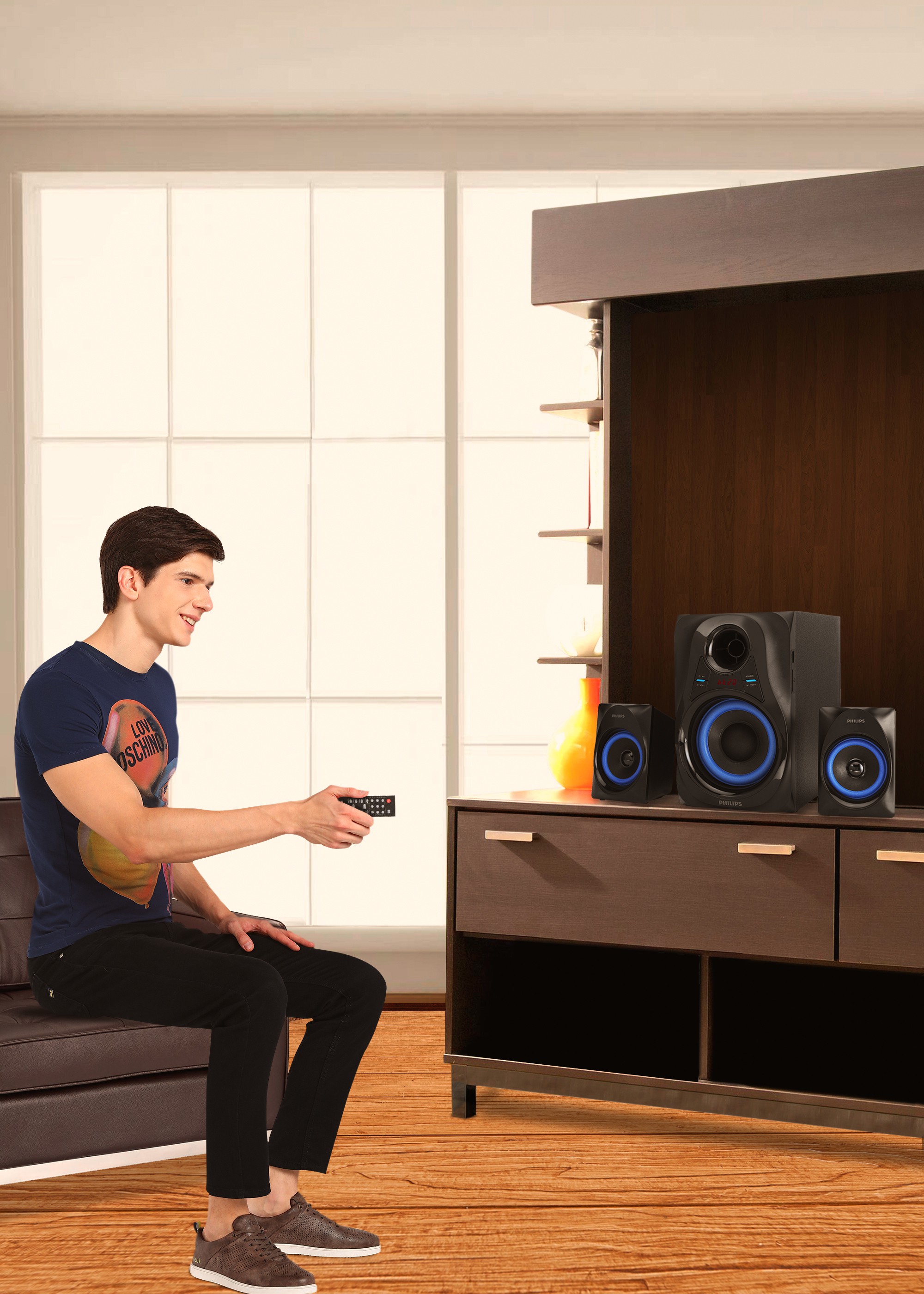 Philips MMS-4545B 2.1 Channel Speakers System (Black)-