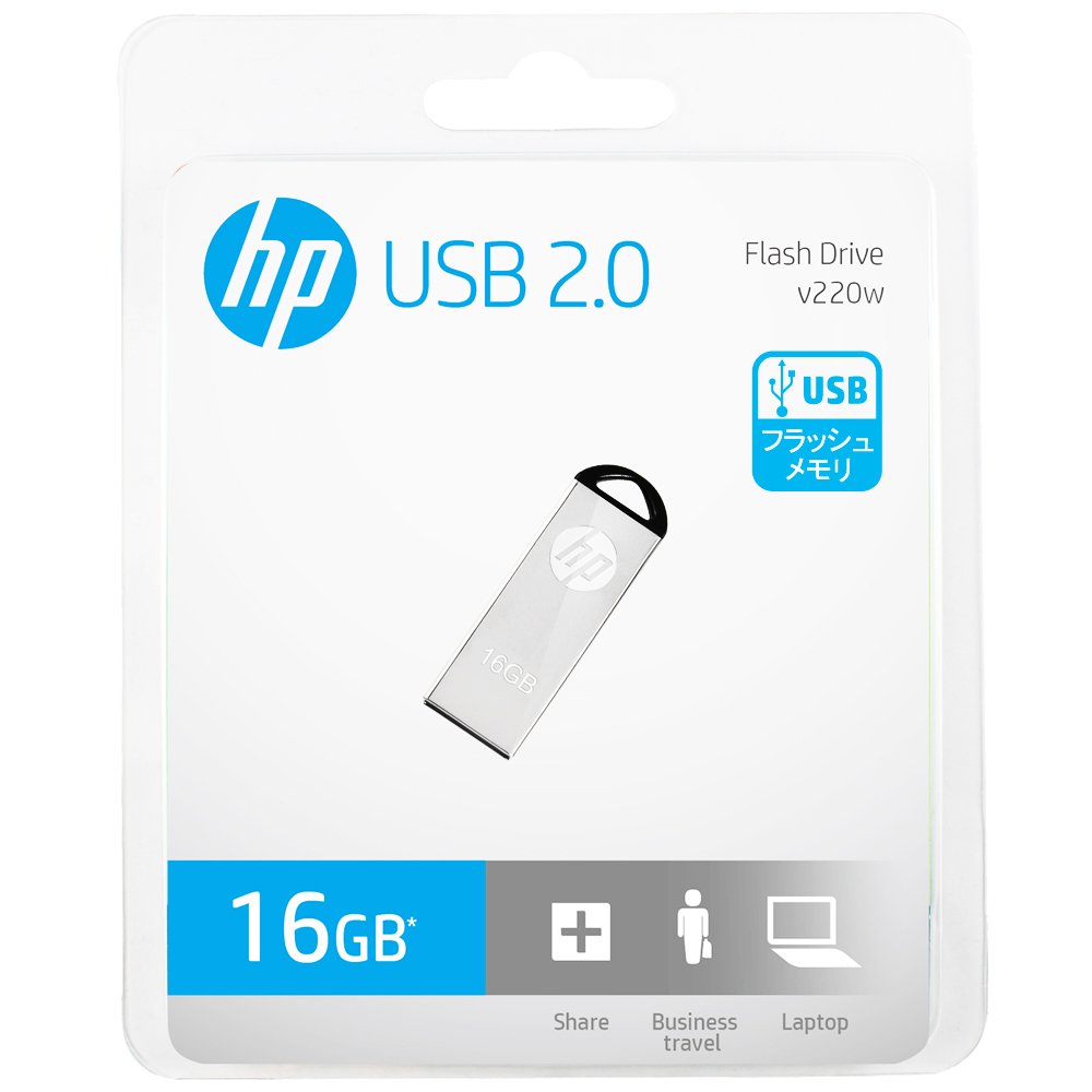 HP V220 USB Pendrive, 16GB, USB 2.0 (Silver)