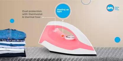 BPL BDIP11111 1100 W Dry Iron  (Pink, White)