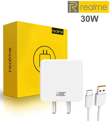 Realme Charger 30W Vooc Fast Charging with Type-C Cable for Realme Mobiles