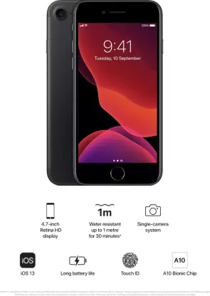 Apple iPhone 7 ( 32 GB, Black) Refurbished 