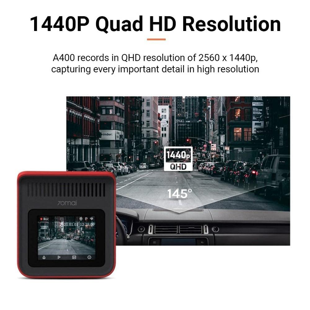 70mai A200 HDR Dual Dash Camera, 1080P Real HDR Front & 1080P Rear, Night Owl Vision, MaiColour Vivid+, G-Sensor, App Playback & Share, Optional Parking Mode