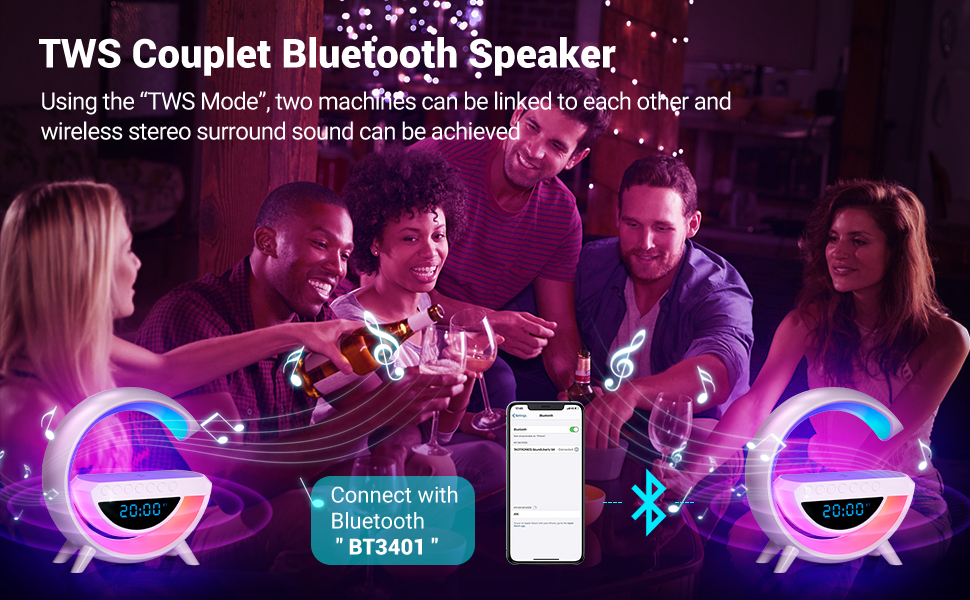 AASHRO-MALL-Atmosphere-Night-Light-Wireless-Phone-Charger-Bluetooth-Speaker-Alar