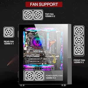 Ant-Esports-ICE-120AG-Mid-Tower-Computer-CaseGaming-Cabinet-Support-ATX-Micro-AT