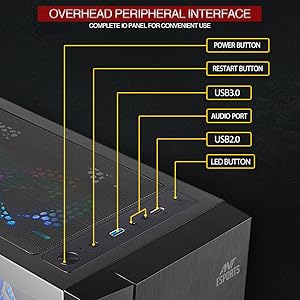 Ant-Esports-ICE-120AG-Mid-Tower-Computer-CaseGaming-Cabinet-Support-ATX-Micro-AT
