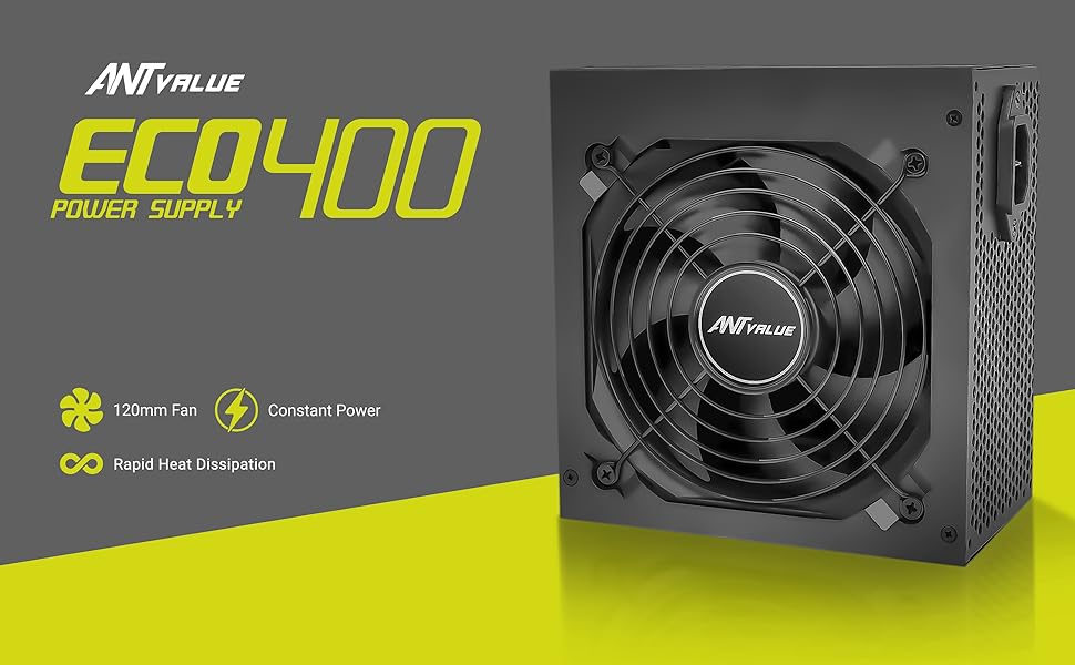 Ant-Value-ECO400-Non-Modular-Gaming-Power-SupplyPSU-for-PC-ECO400