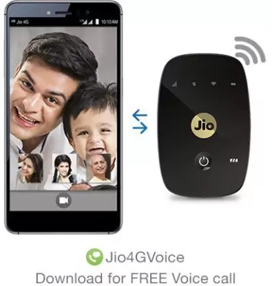 JioFi 4G Hotspot M2S 150 Mbps Jio 4G Portable Wi-Fi Data Device (Black) Refurbished.