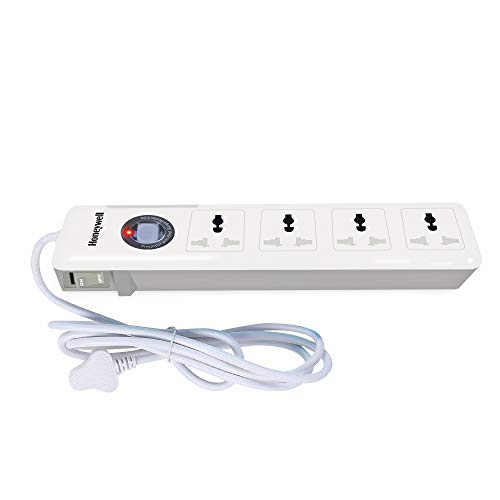 Honeywell Platinum 4 Out Surge Protector with Master Switch (White) 