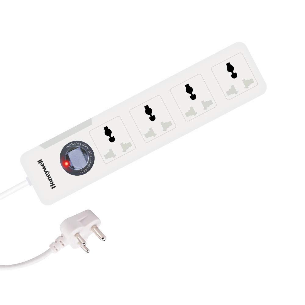 Honeywell Platinum 4 Out Surge Protector with Master Switch (White) 