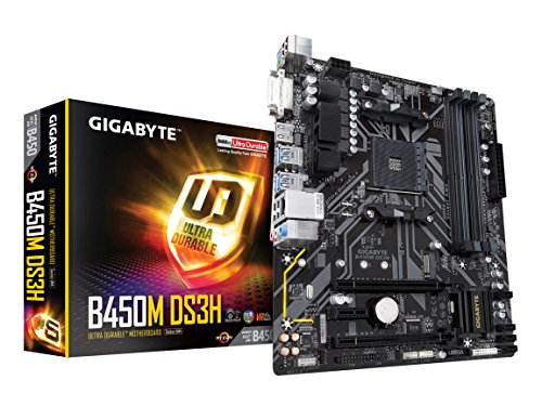 Gigabyte B450M DS3H (AMD Ryzen AM4/M.2/HMDI/DVI/USB 3.1/DDR4/Micro ATX/Motherboard)