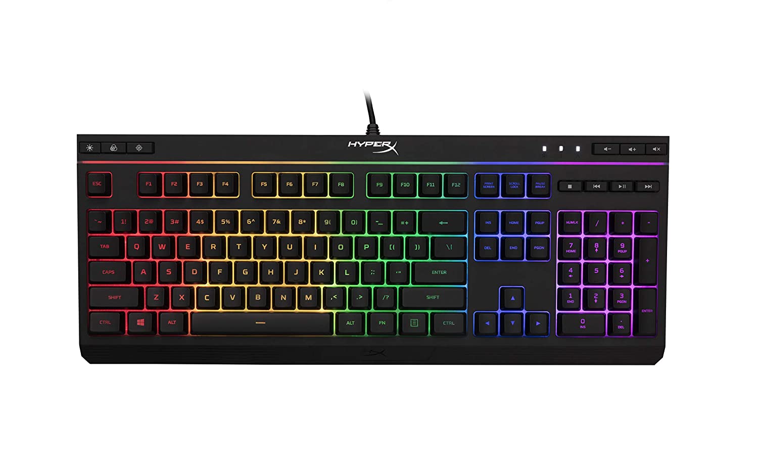 HyperX Alloy HX-KB5ME2-US Core RGB Membrane Gaming Keyboard (Black)