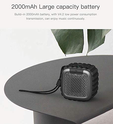 Photron P10 Wash IPX5 Waterproof Shockproof Wireless 10W RMS Super Bass Mini Metal Aluminium Alloy Portable Bluetooth Speaker with Mic (Black)