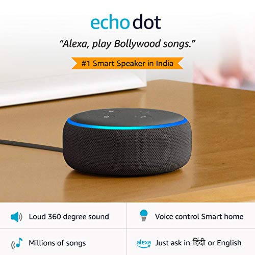 Echo Dot (3rd Gen)  New and improved smart speaker with Alexa Black