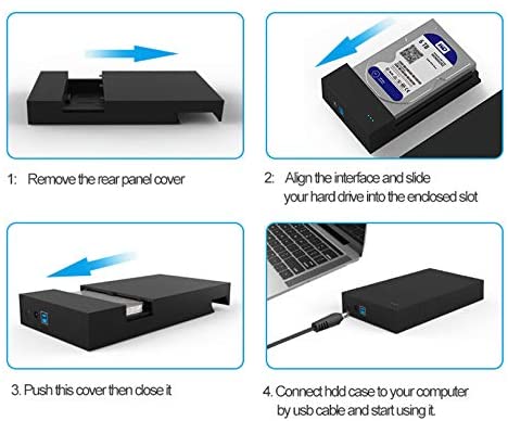 Live Tech 3.5/2.5 Inch SATA to USB 2.0 External Hard Drive Case for Laptop/Desktop/SSD HD (Hard Disk Not Included) (HDC05 USB 2.0)