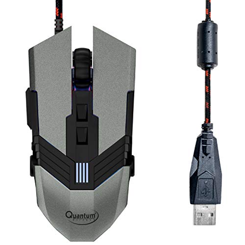 Quantum QHM233G Snype 1.0 3200 DPI Wired USB Gaming Mouse with 7 Programmable Keys