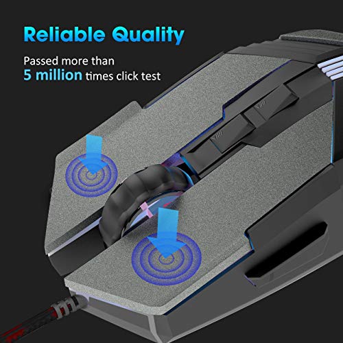 Quantum QHM233G Snype 1.0 3200 DPI Wired USB Gaming Mouse with 7 Programmable Keys