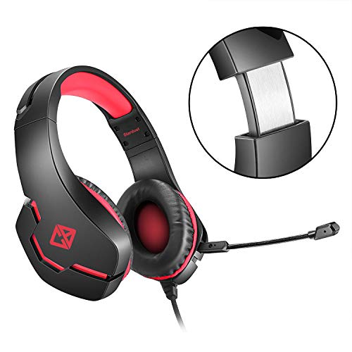 Cosmic Byte Stardust Headset with Flexible Mic for PS4 Xbox One Laptop PC iPhone and Android Phones Red