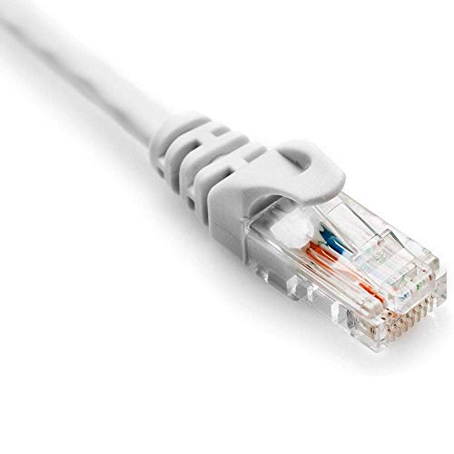 Quantum RJ45 Ethernet Patch/LAN Cable with Gold Plated Connectors Supports Upto 1000Mbps - (3 Meters) White