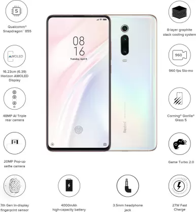 Redmi K20 Pro (Pearl White 6GB RAM 128GB Storage) Refurbished