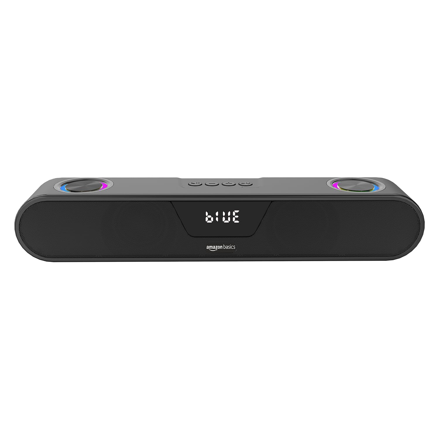 amazon basics 20W Bluetooth Soundbar Speaker with 2000mah Battery, BT v5.1, Aux, USB Port, LED Display and RGB Party Lights