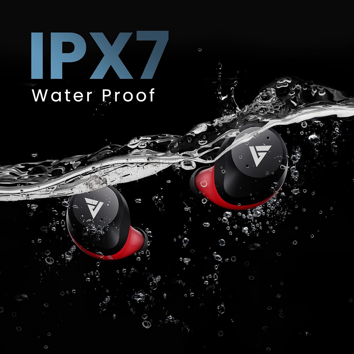 Boult Audio Truebuds Truly Wireless in Ear Earbuds with 32H Battery Life, Type-C Fast Charging, IPX7 Waterproof, Made in India, Rich Bass Bluetooth Ear Buds TWS Airbass Bluetooth Ear Buds (Red)