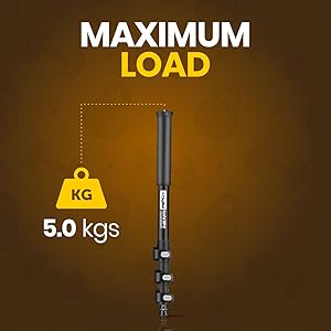 DIGITEK-DMP-60N-Professional-Monopod-with-4-Extendable-Sections-Dual-Mount-Threa