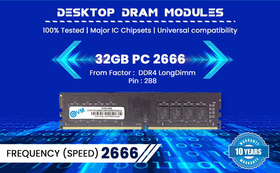 EVM-32GB-DDR4-Desktop-RAM-2666MHz-Update-Your-Desktops-Performance-CL15-Latency-