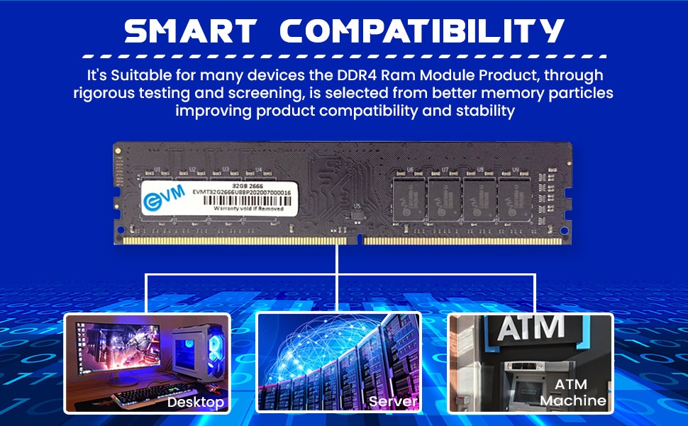 EVM-32GB-DDR4-Desktop-RAM-2666MHz-Update-Your-Desktops-Performance-CL15-Latency-